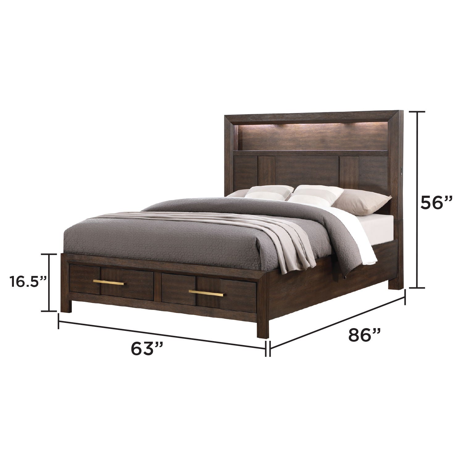 Kenzo LED Storage Bedroom Set