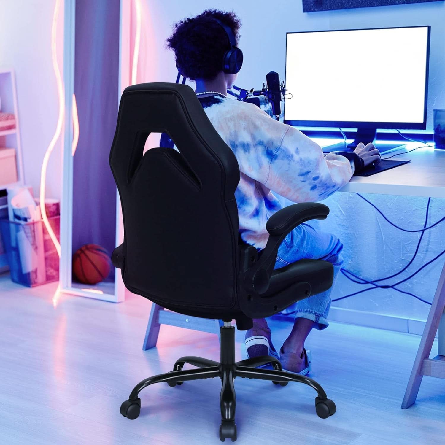 Ergonomic Gaming Chair Black With Premium Lumbar Support