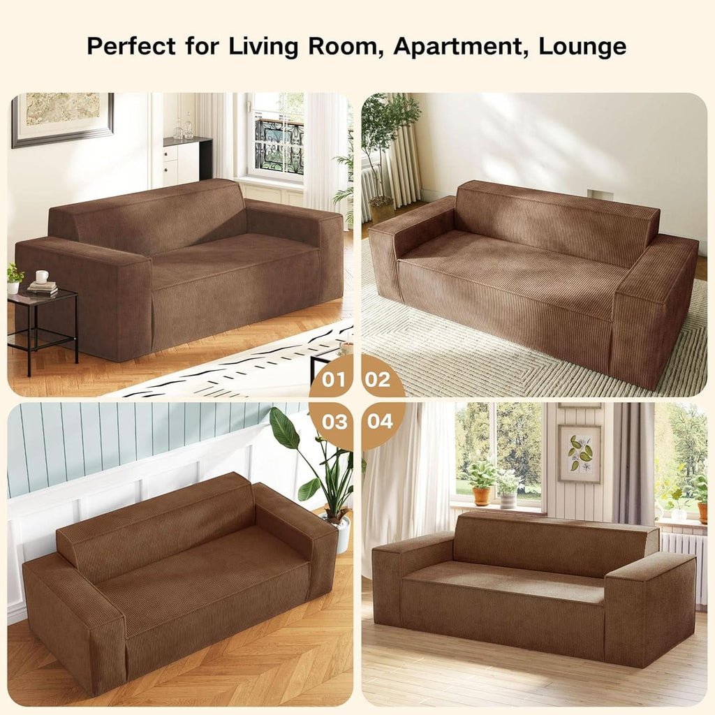 Brown Memory Foam Sofa in a Box