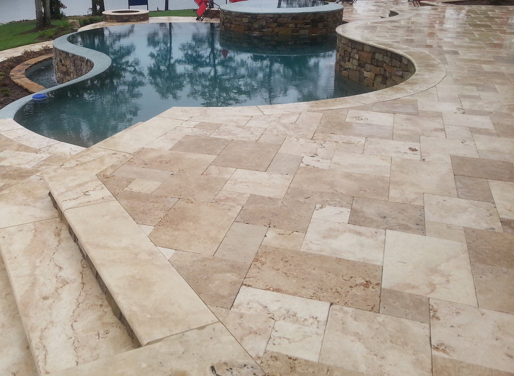 Aspendos Tumbled Travertine Pavers
