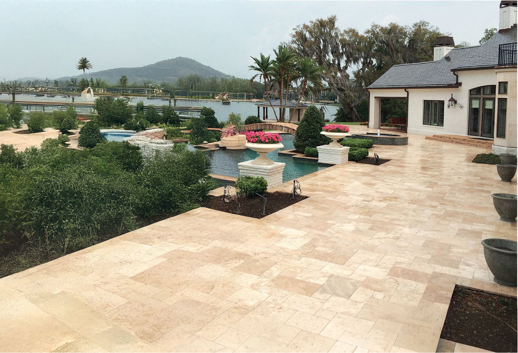 Aspendos Tumbled Travertine Pavers