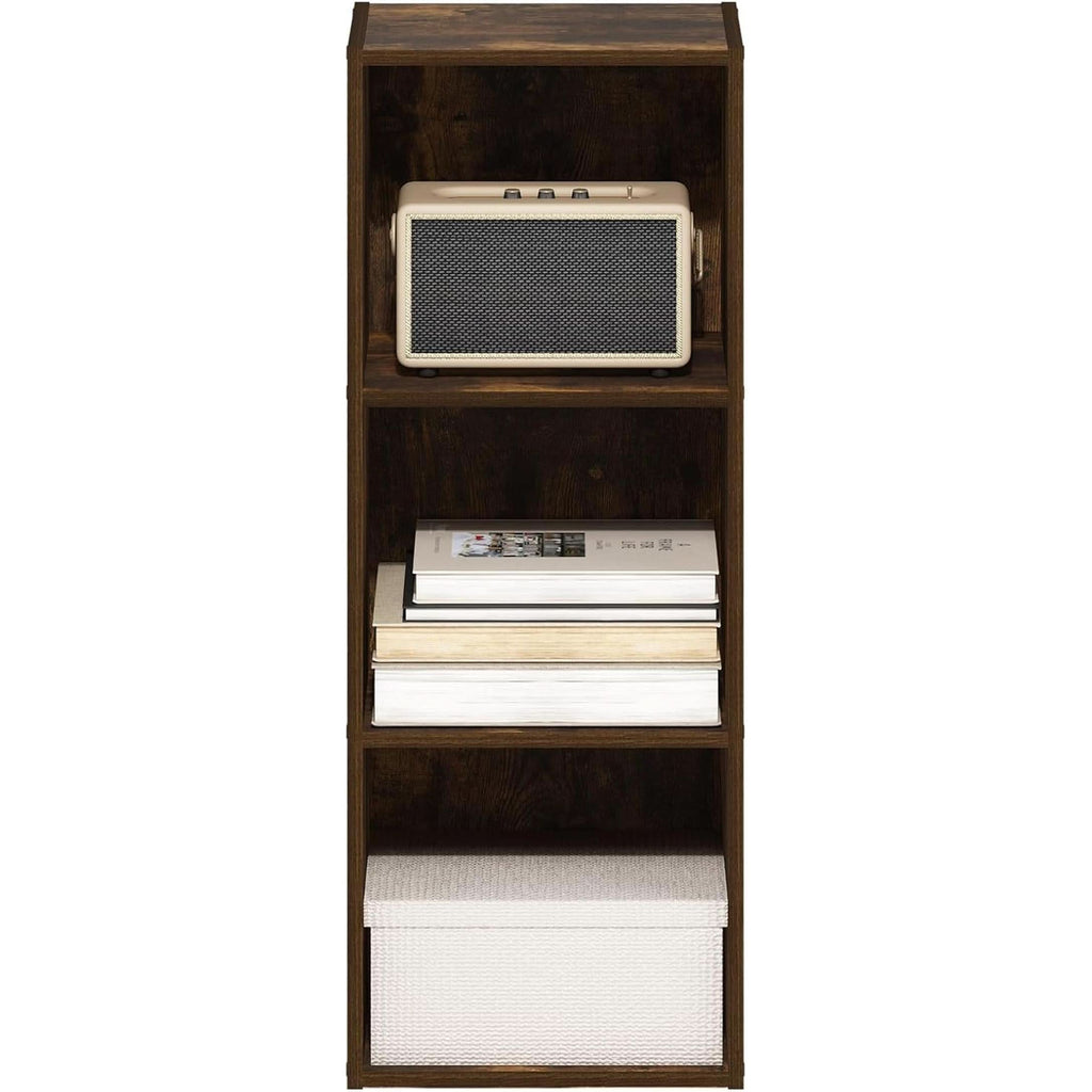 Pasir 3 Tier No Tool Assembly Open Bookcase Amber Pine
