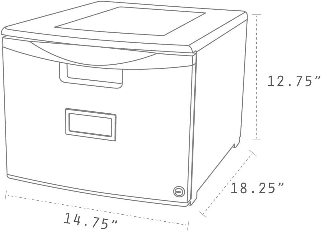 Plastic One Drawer File Cabinet Locking For Home Office