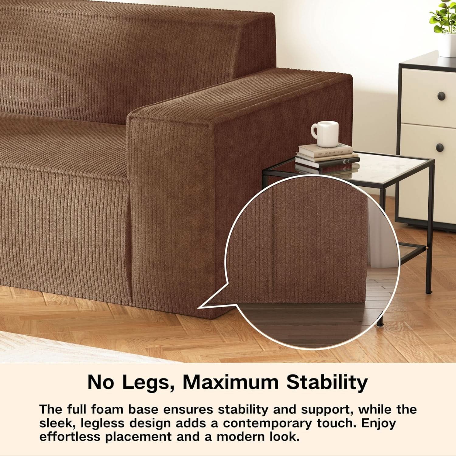 Brown Memory Foam Sofa in a Box