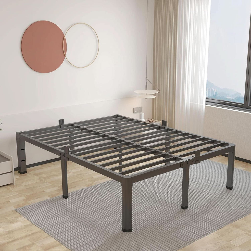 Premium King Size Metal Bed Frame With Under Bed Storage