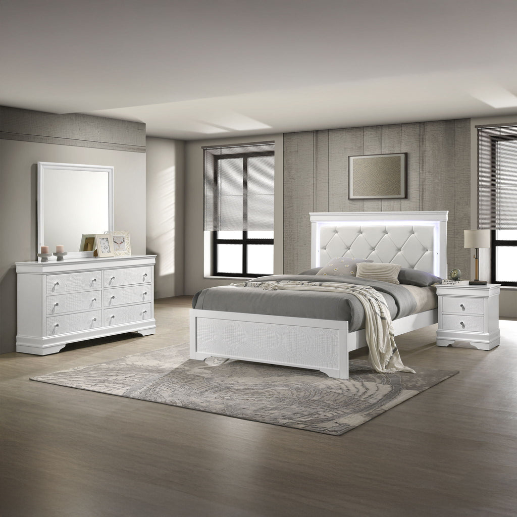 Blaze LED Upholstered Bedroom Set
