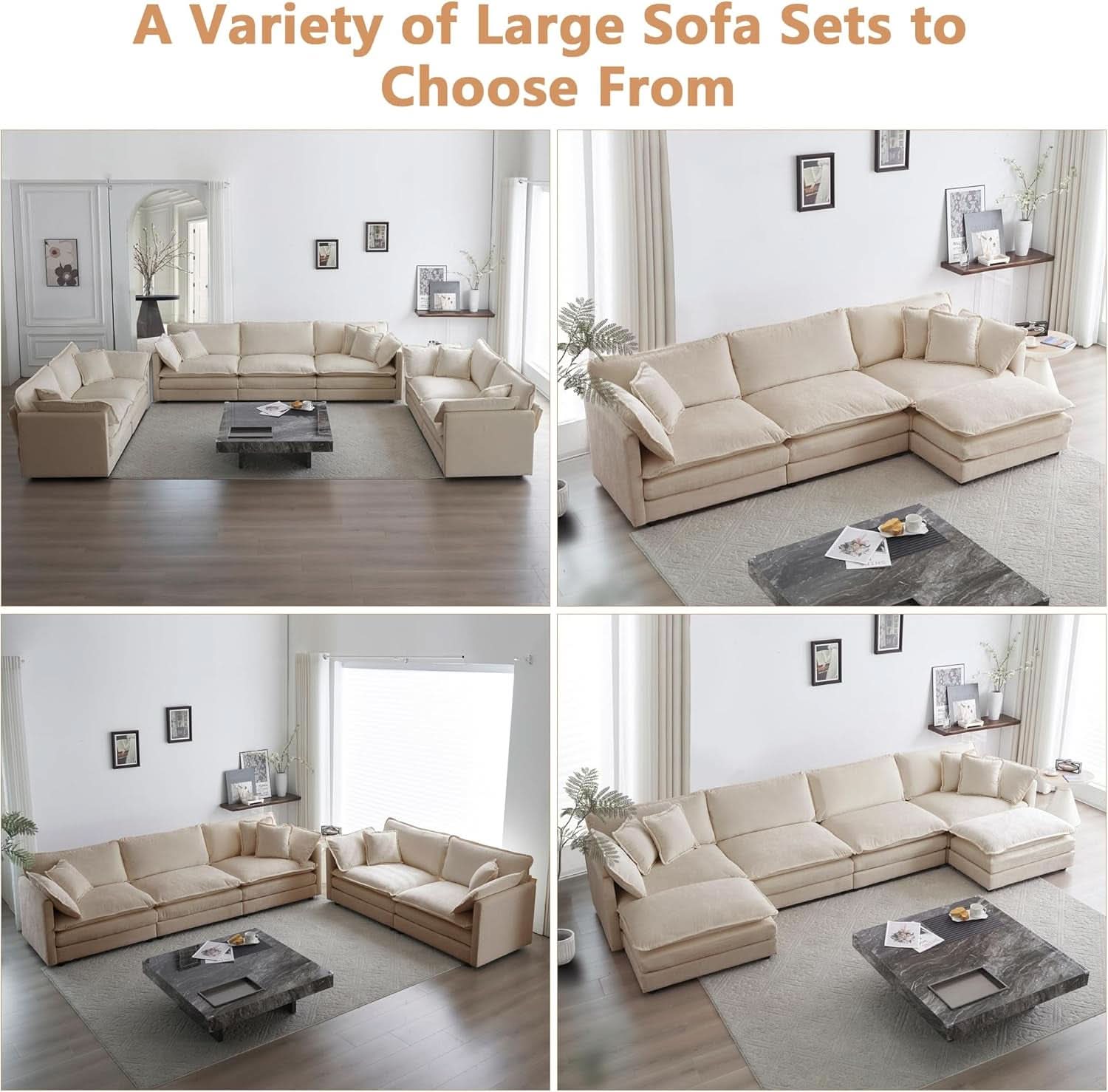 Light Coffee Chenille Loveseat and Armchair Set
