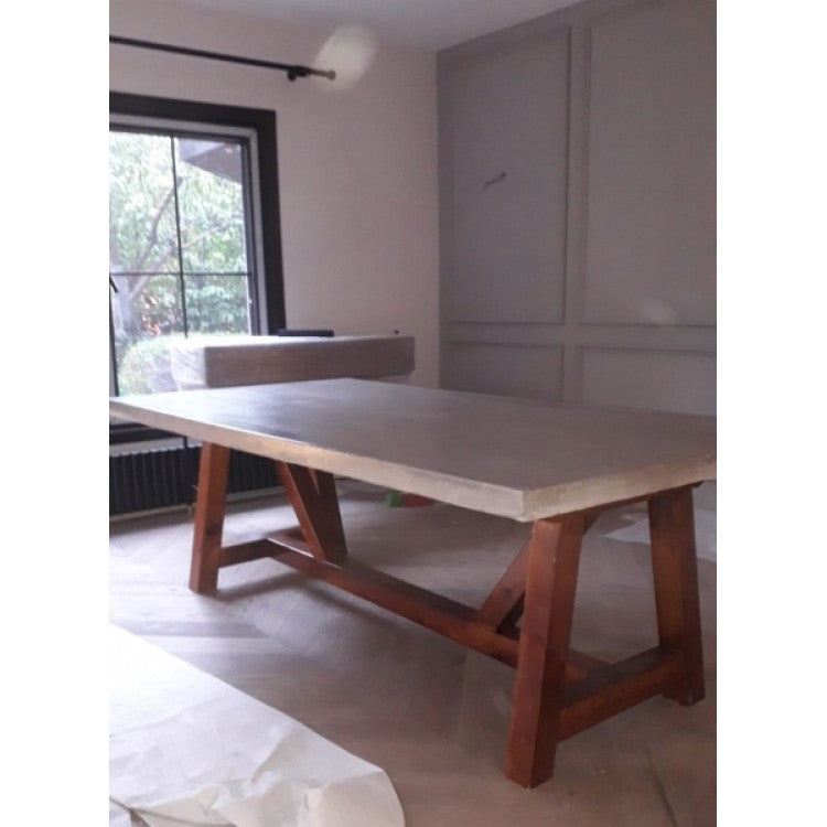 Barocco Valhalla Design Lightweight Concrete Rectangular Dining Table - (W)39" (L)110" (H)29.5"