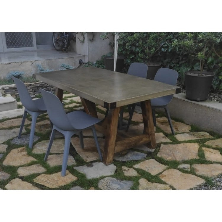 Barocco Valhalla Design Lightweight Concrete Rectangular Dining Table - (W)39" (L)86.5" (H)29.5"