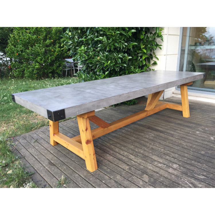 Barocco Valhalla Design Lightweight Concrete Rectangular Dining Table - (W)35.5" (L)71" (H)29.5"