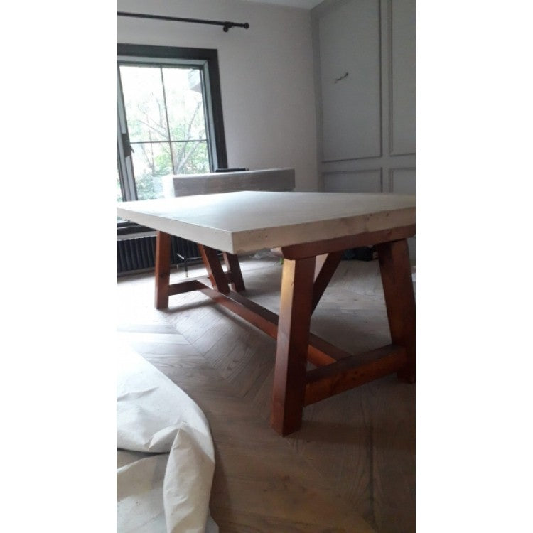 Barocco Valhalla Design Lightweight Concrete Rectangular Dining Table - (W)39" (L)110" (H)29.5"