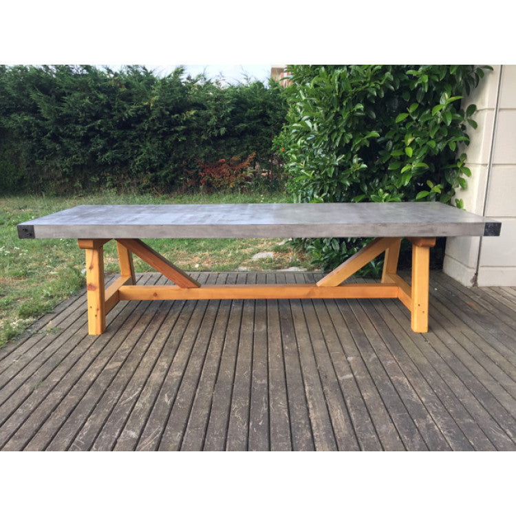 Barocco Valhalla Design Lightweight Concrete Rectangular Dining Table - (W)39" (L)79" (H)29.5"