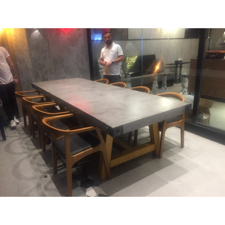 Barocco Valhalla Design Lightweight Concrete Rectangular Dining Table - (W)35.5" (L)71" (H)29.5"