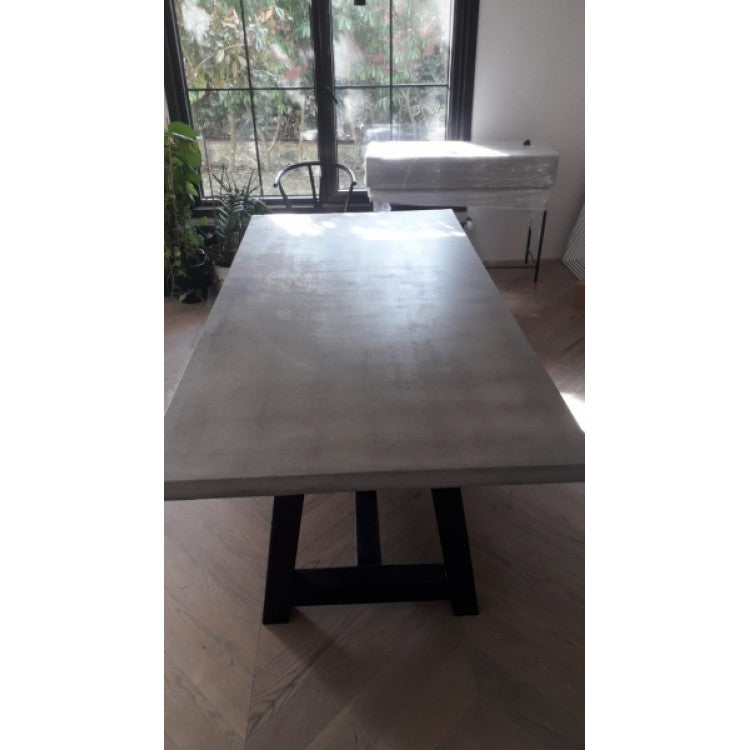 Barocco Valhalla Design Lightweight Concrete Rectangular Dining Table - (W)39" (L)102" (H)29.5"