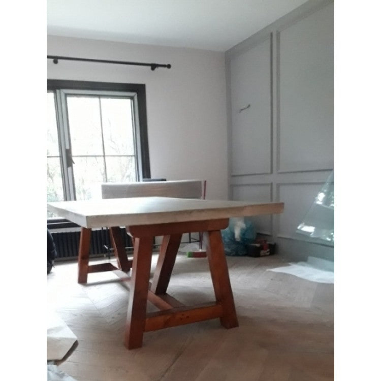Barocco Valhalla Design Lightweight Concrete Rectangular Dining Table - (W)35.5" (L)71" (H)29.5"