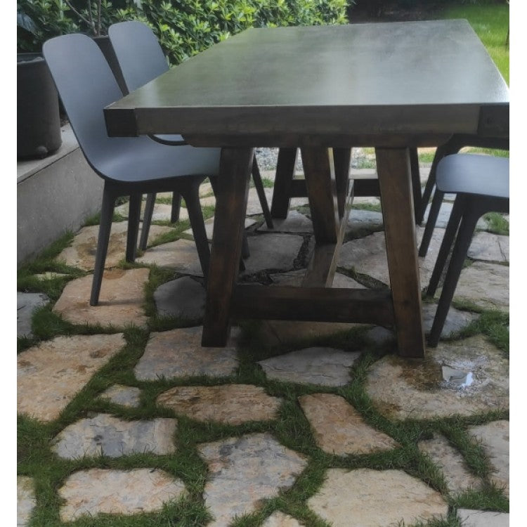 Barocco Valhalla Design Lightweight Concrete Rectangular Dining Table - (W)39" (L)102" (H)29.5"