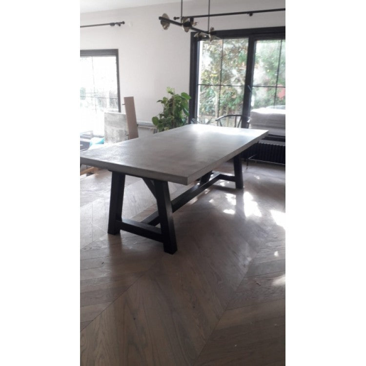 Barocco Valhalla Design Lightweight Concrete Rectangular Dining Table - (W)35.5" (L)71" (H)29.5"