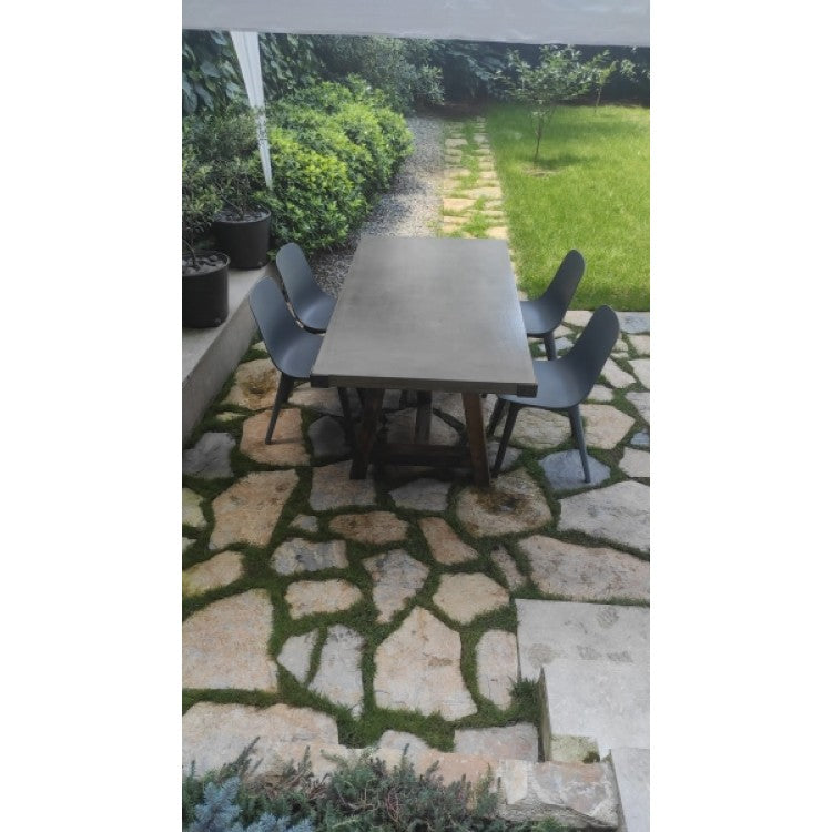 Barocco Valhalla Design Lightweight Concrete Rectangular Dining Table - (W)35.5" (L)71" (H)29.5"