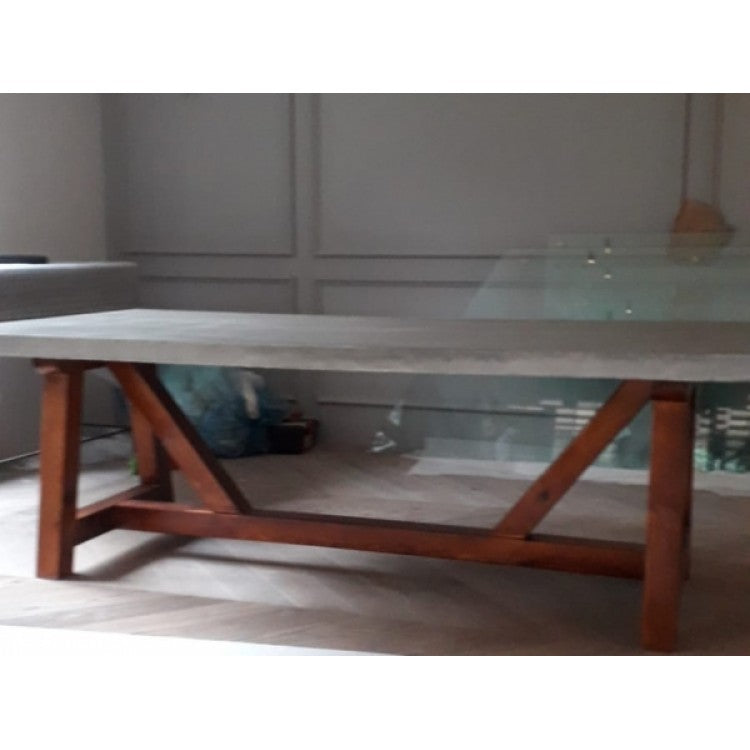 Barocco Valhalla Design Lightweight Concrete Rectangular Dining Table - (W)47" (L)138" (H)29.5"