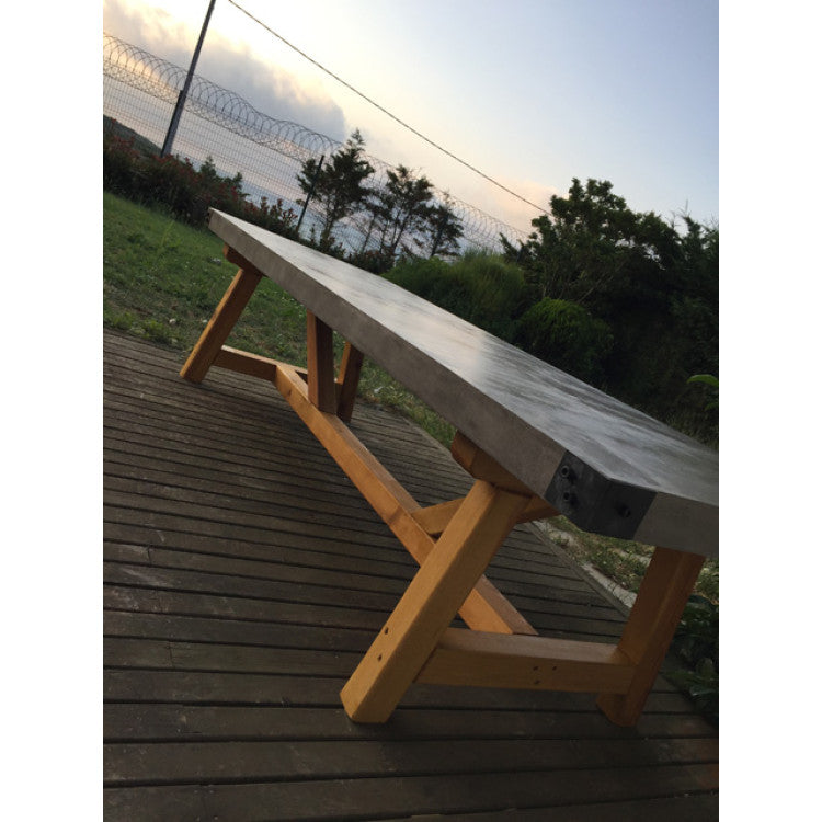 Barocco Valhalla Design Lightweight Concrete Rectangular Dining Table - (W)39" (L)79" (H)29.5"