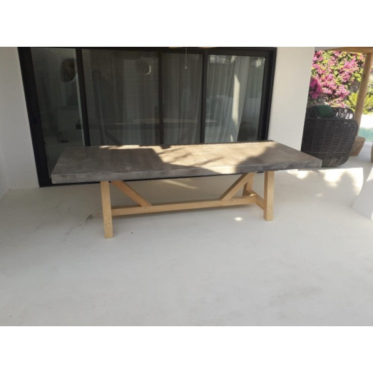 Barocco Valhalla Design Lightweight Concrete Rectangular Dining Table - (W)39" (L)110" (H)29.5"