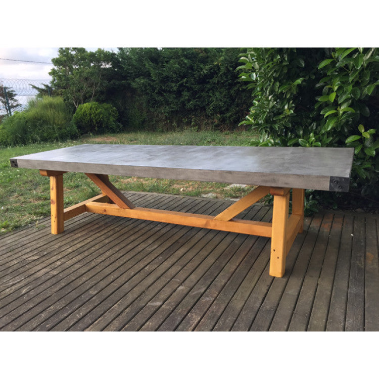 Barocco Valhalla Design Lightweight Concrete Rectangular Dining Table - (W)35.5" (L)71" (H)29.5"
