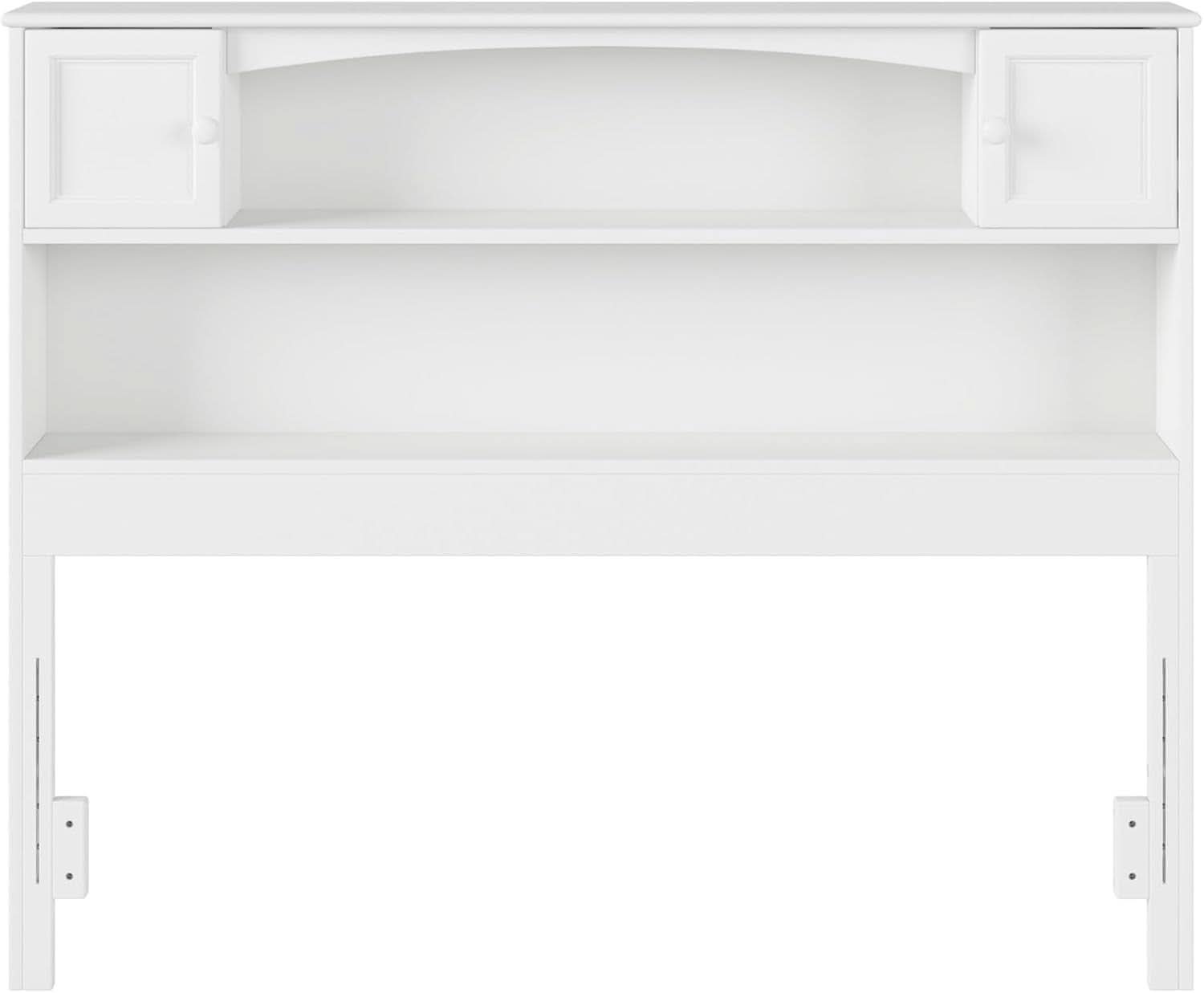 Newport Full Size Bookcase Headboard With Charger White