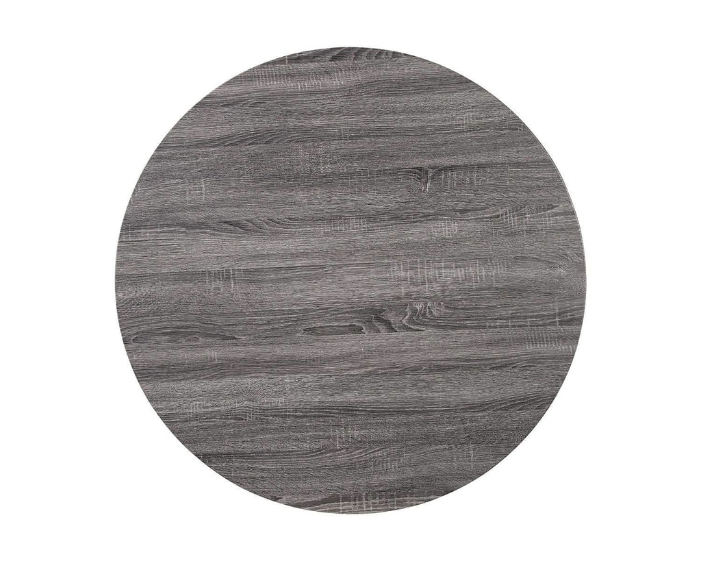 Centiar Mid Century Round Dining Table Gray Metal Legs