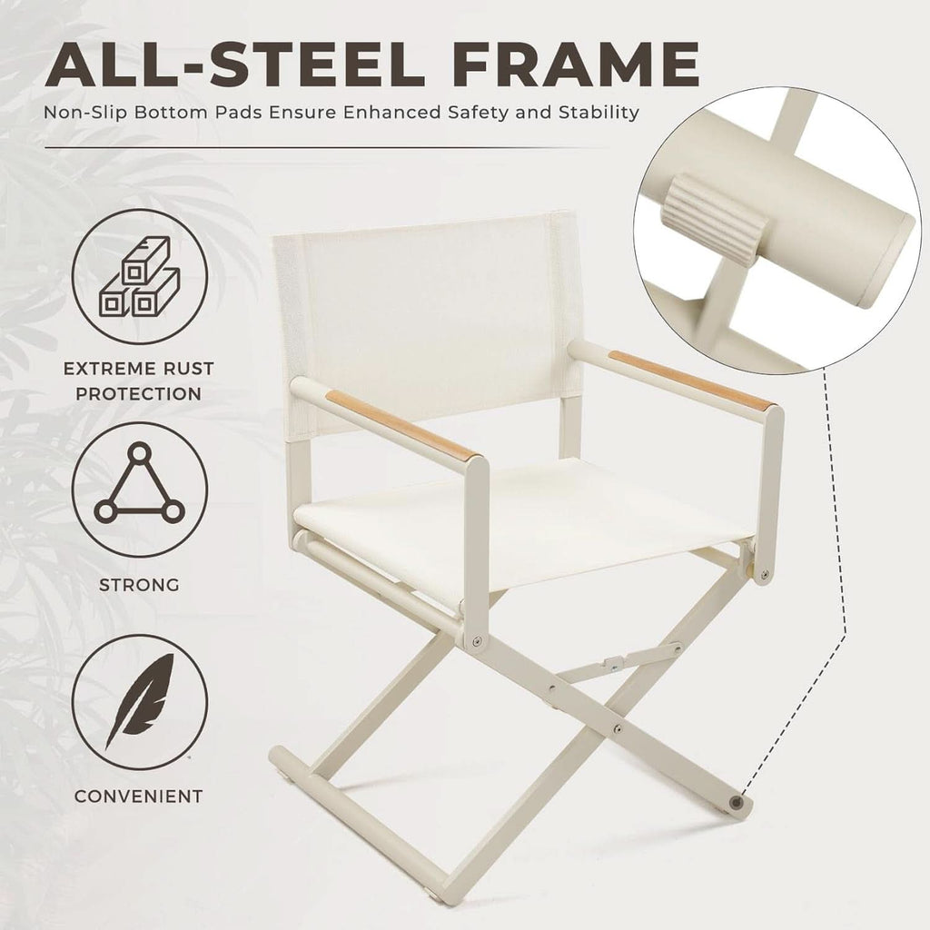 11 Piece Outdoor Dining Set Apricot Sling Mesh Chairs With Wood Grain Expandable Table For 6 To 8