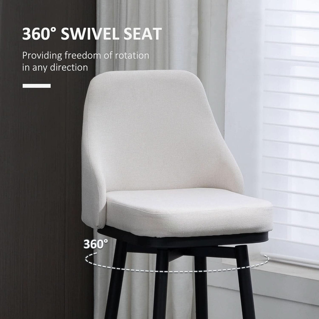Modern 360 Degree Swivel Bar Stools Set of Two