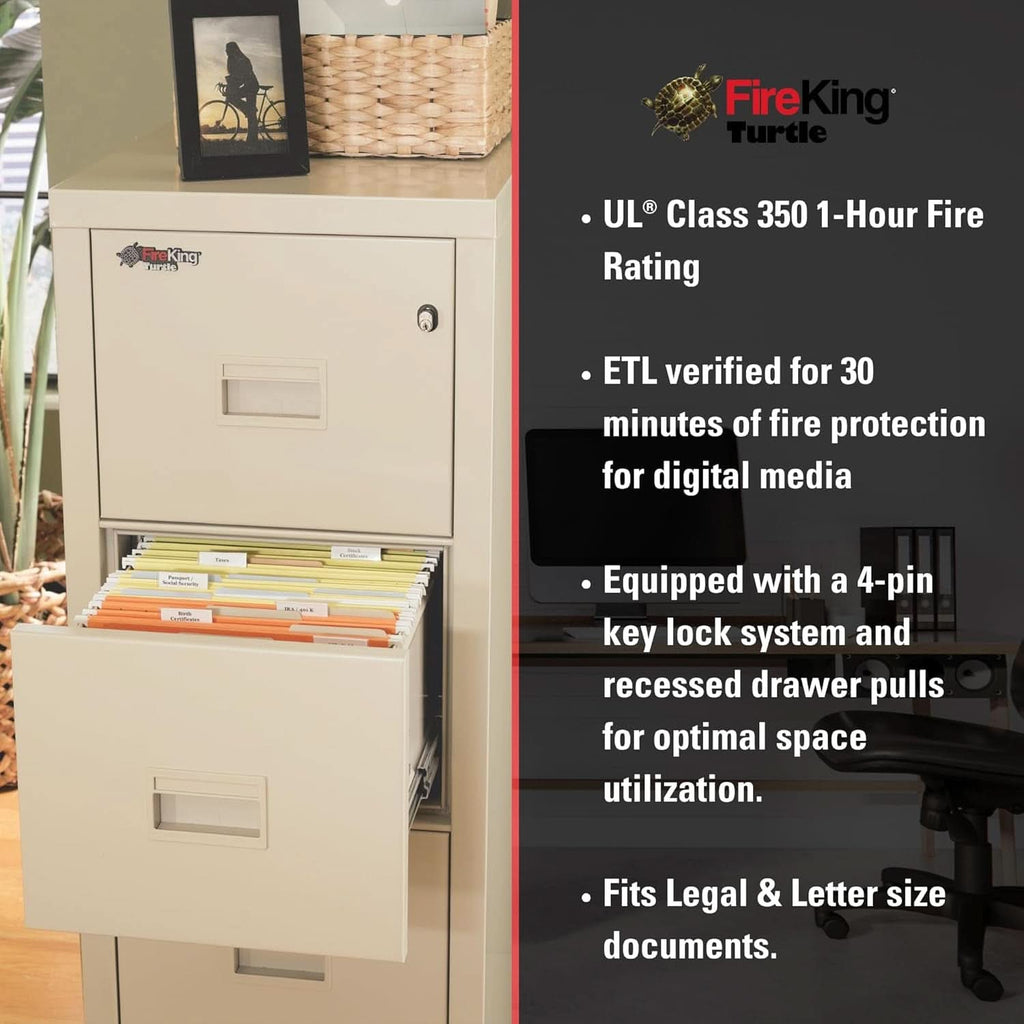 Vertical 2 Drawer Fire Safe File Cabinet 1 Hour Fire Rated