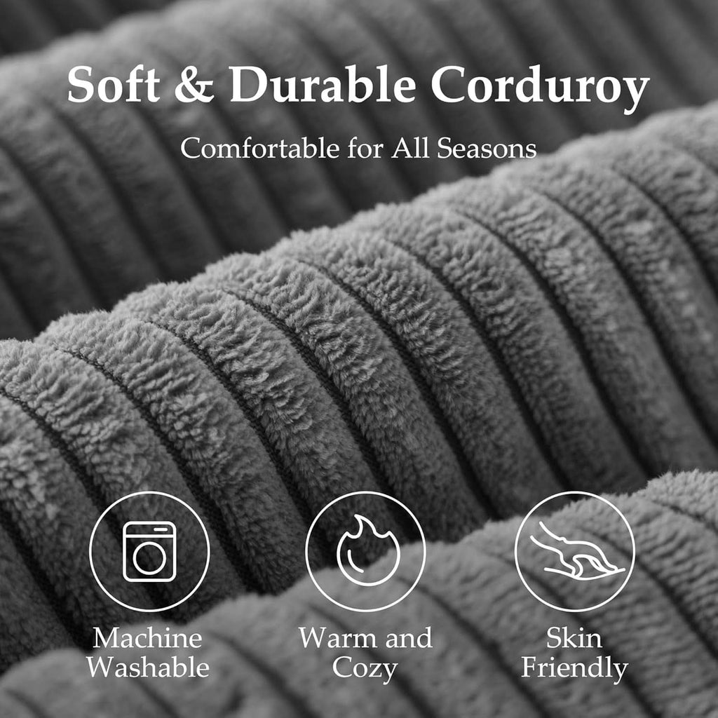 Dark Gray 4In1 Folding Memory Foam SofaBed Washable Cover