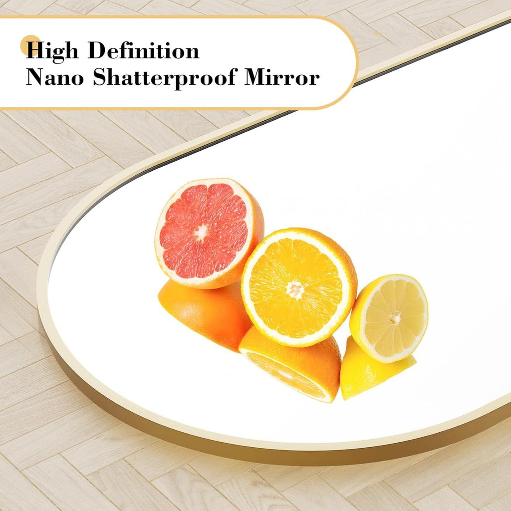 Arched Full Length Mirror 59 Inch By 16 Inch Gold Frame