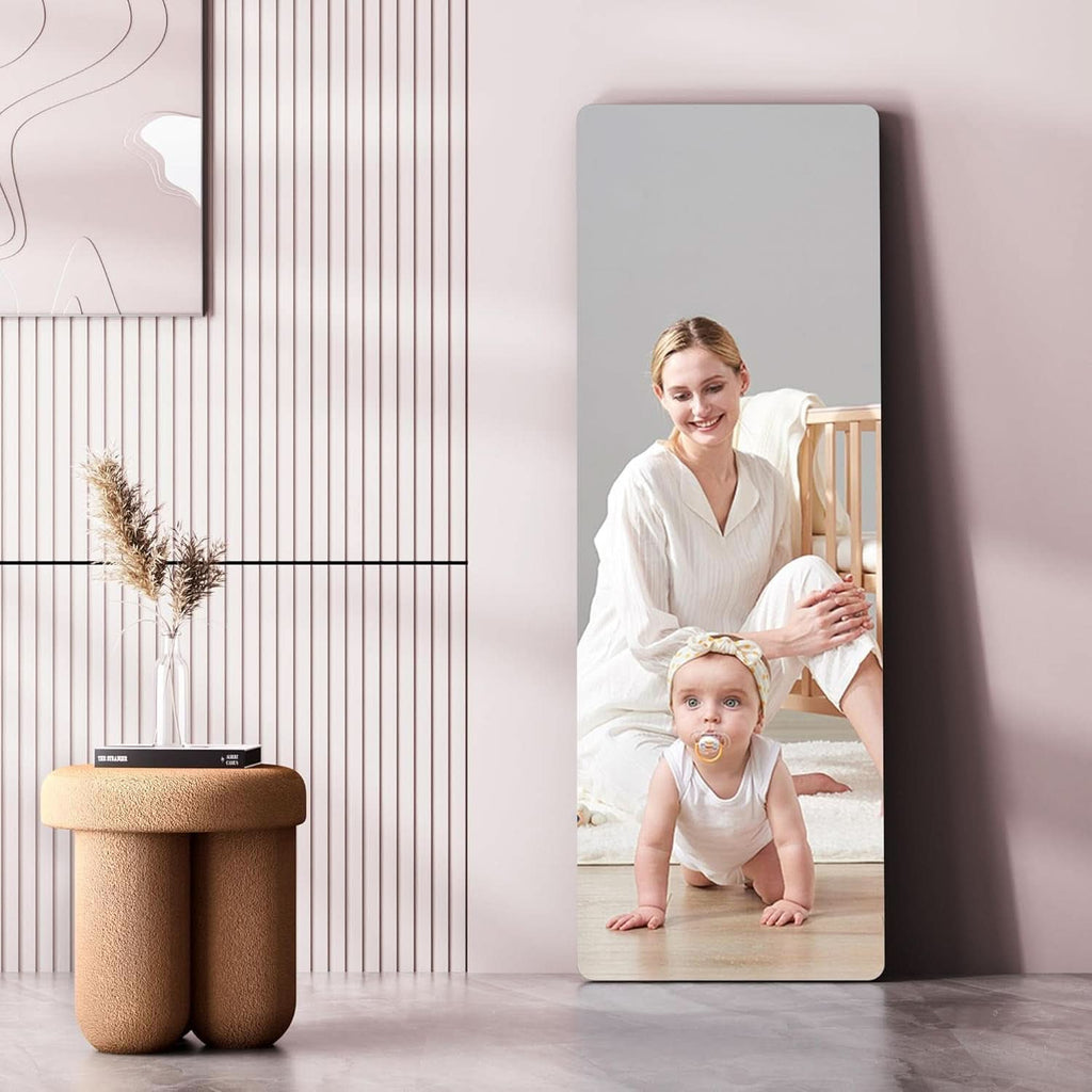 Door Mirror Full Length 47-Inch By 16-Inch Over Door Black