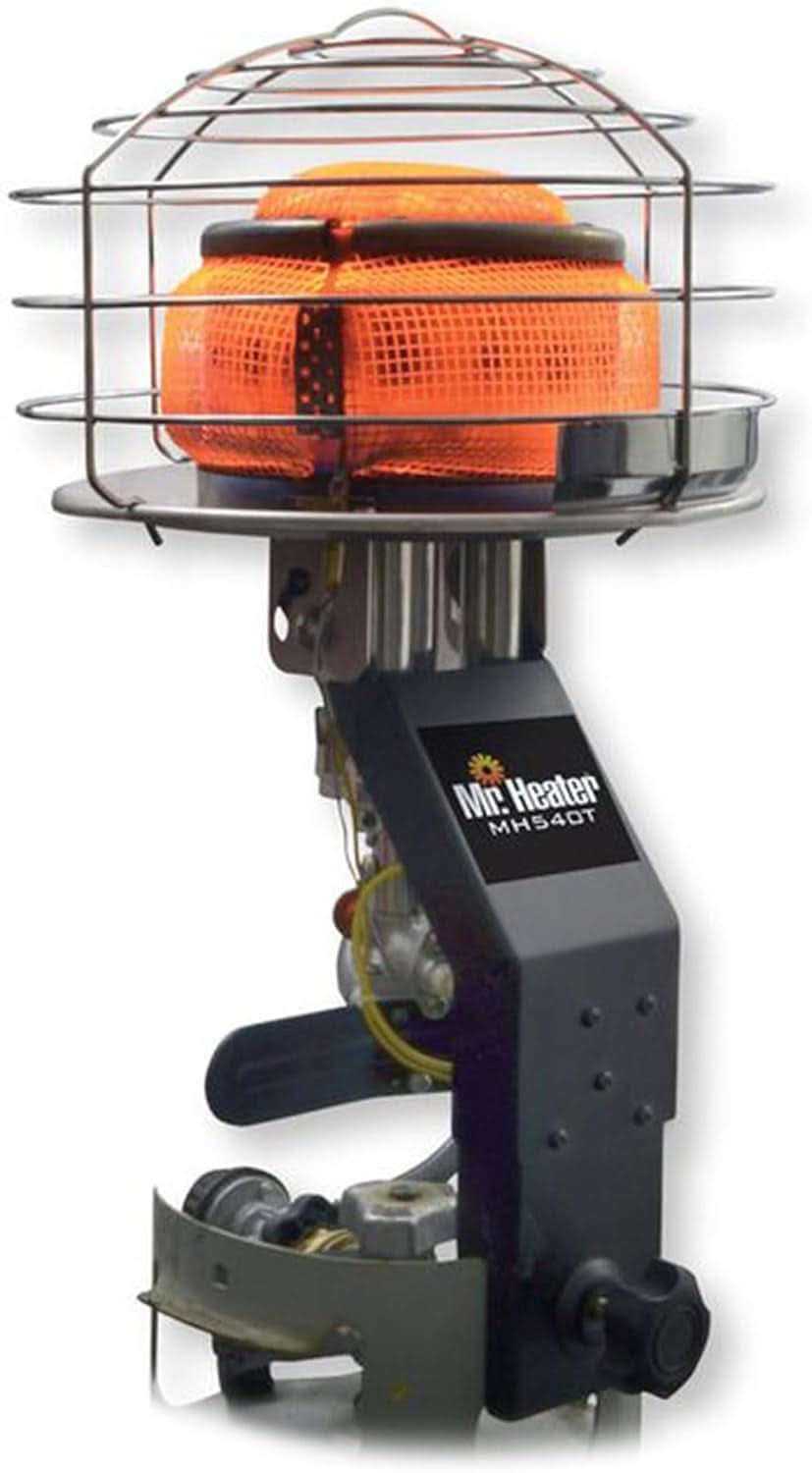 540-Degree Tank-Top Radiant Propane Heater 45,000 BTU Chrome