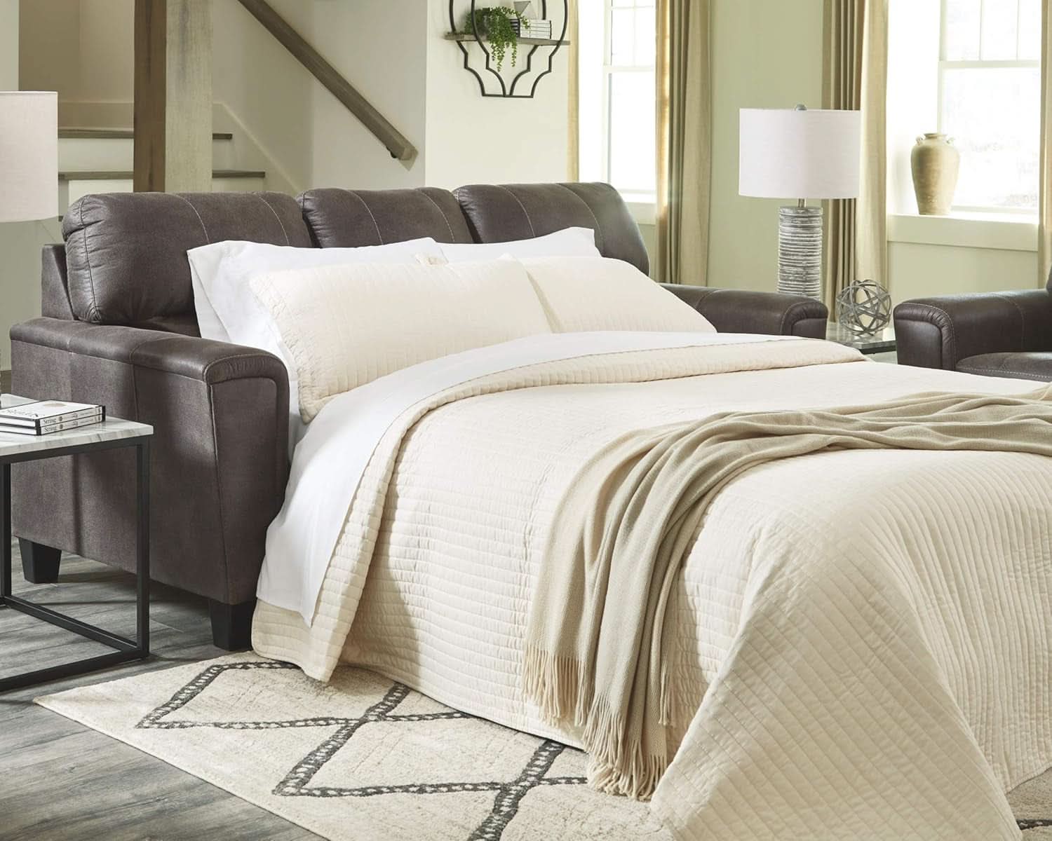 Grey Queen Sleeper Sofa
