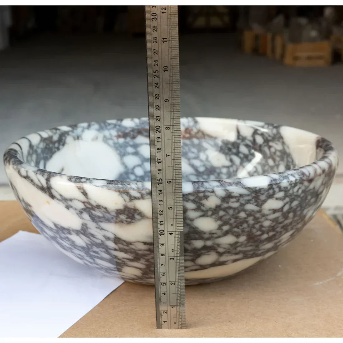 Calacatta Viola Marble Natural Stone Above-vanity Bathroom Sink Polished (D)16" (H)6" - In Stock