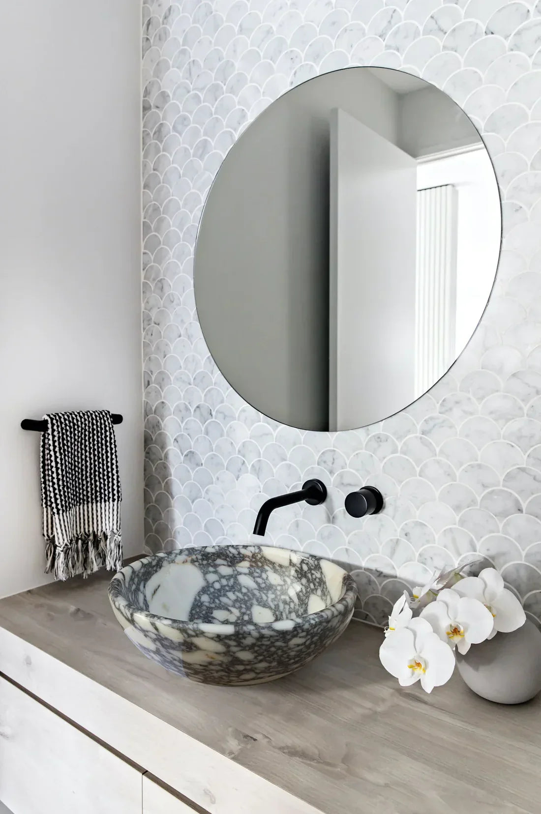 Calacatta Viola Marble Natural Stone Above-vanity Bathroom Sink Polished (D)16" (H)6" - In Stock