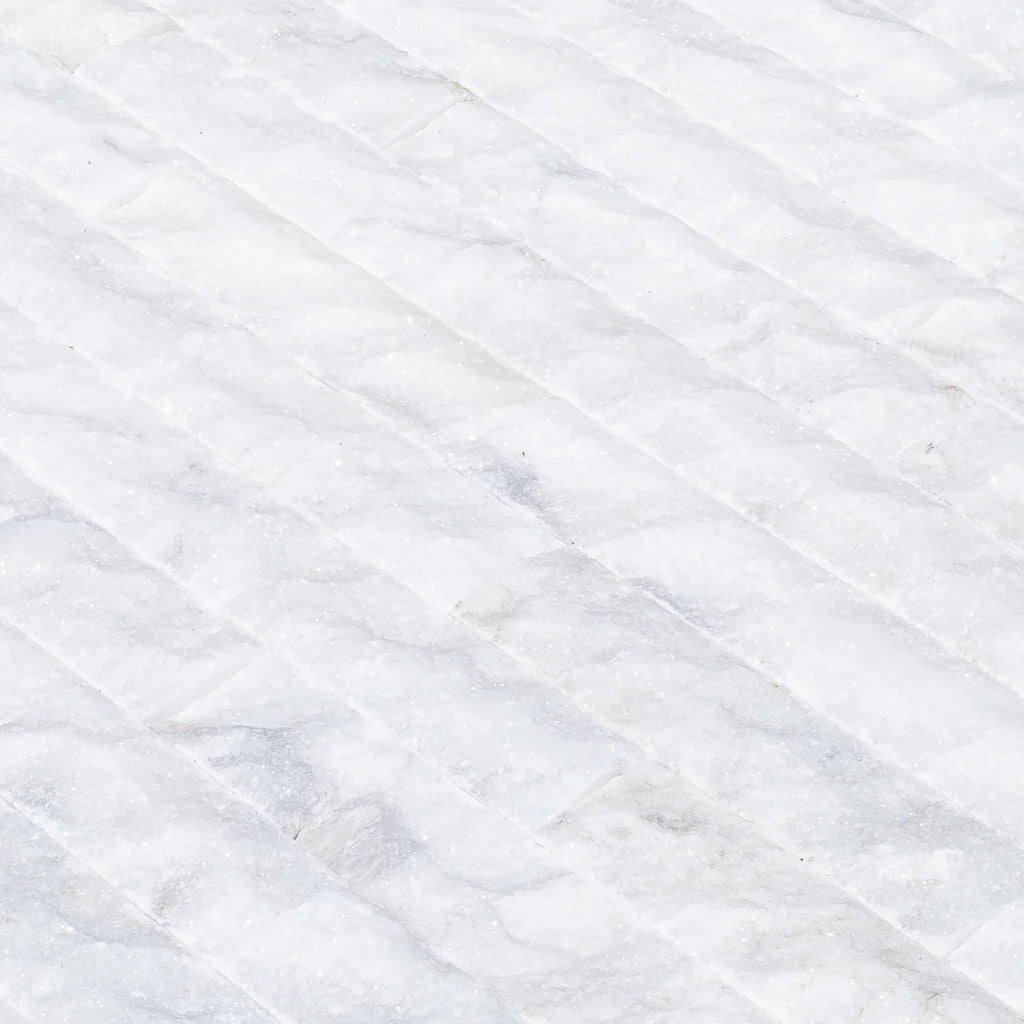 Carrara White 4"xFree Length Split-face Natural Marble Wall Tile