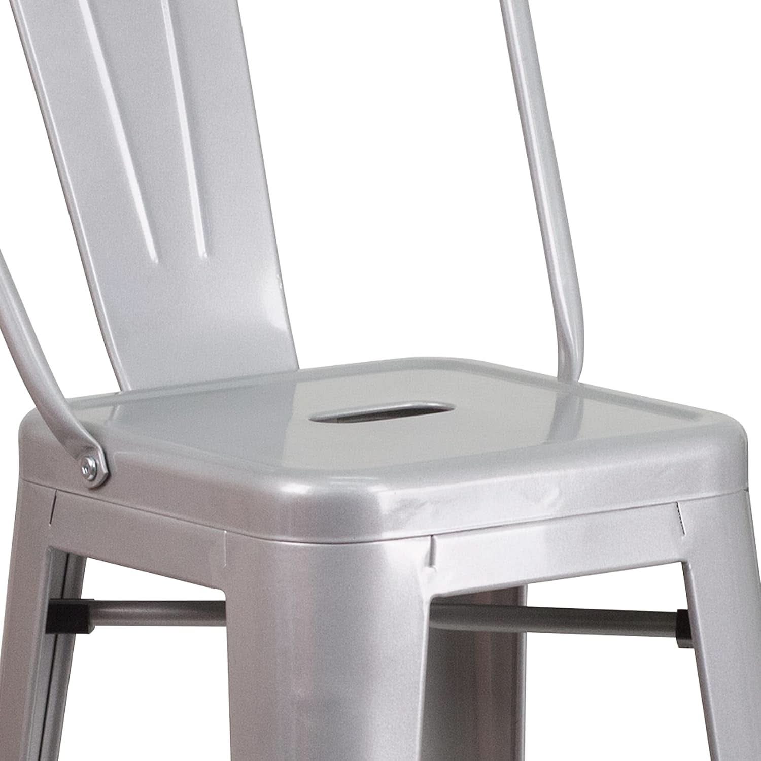 Commercial Grade Metal Barstool Set for Indoor Outdoor Use