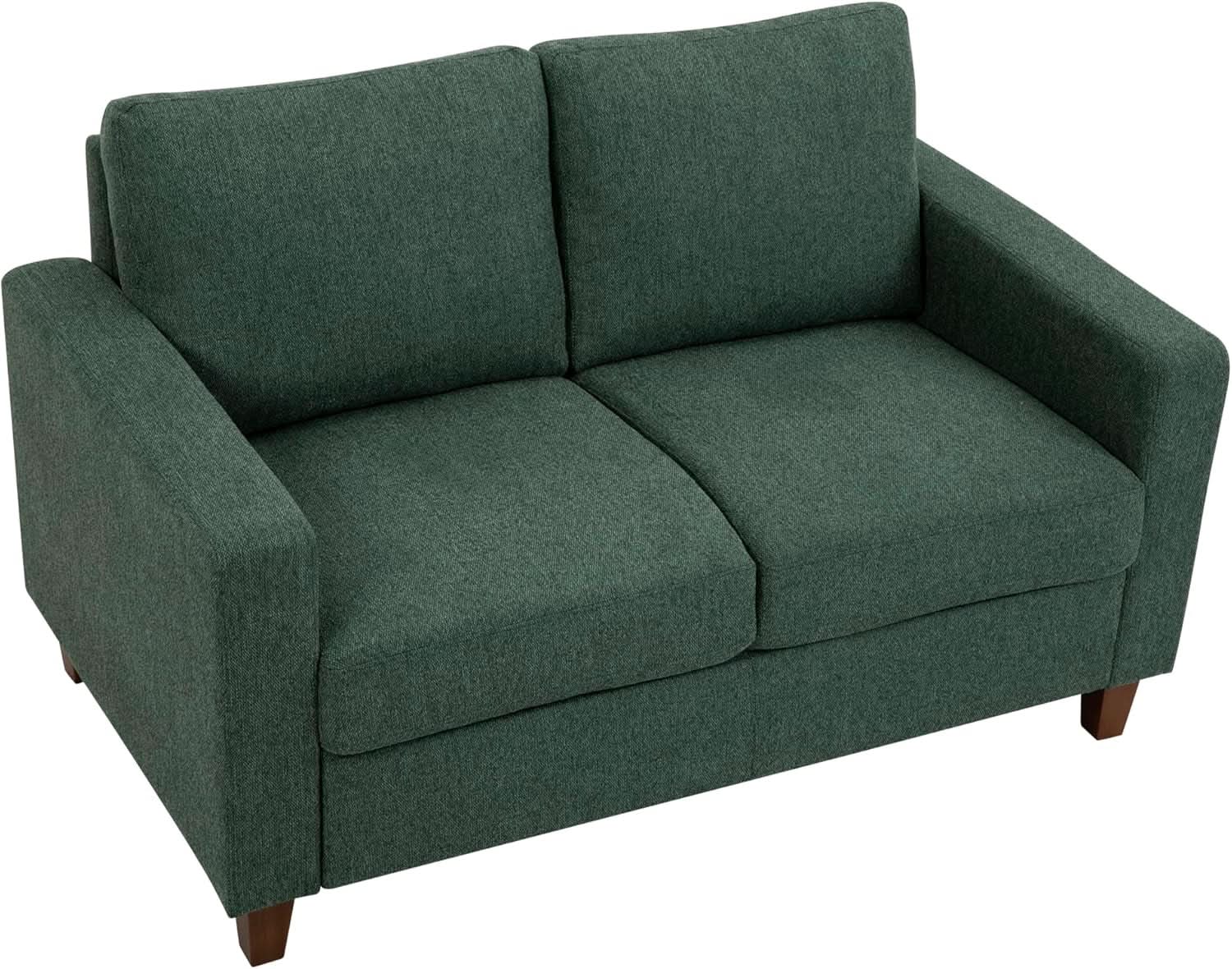 Green Mid-Century Sofa and Loveseat Set