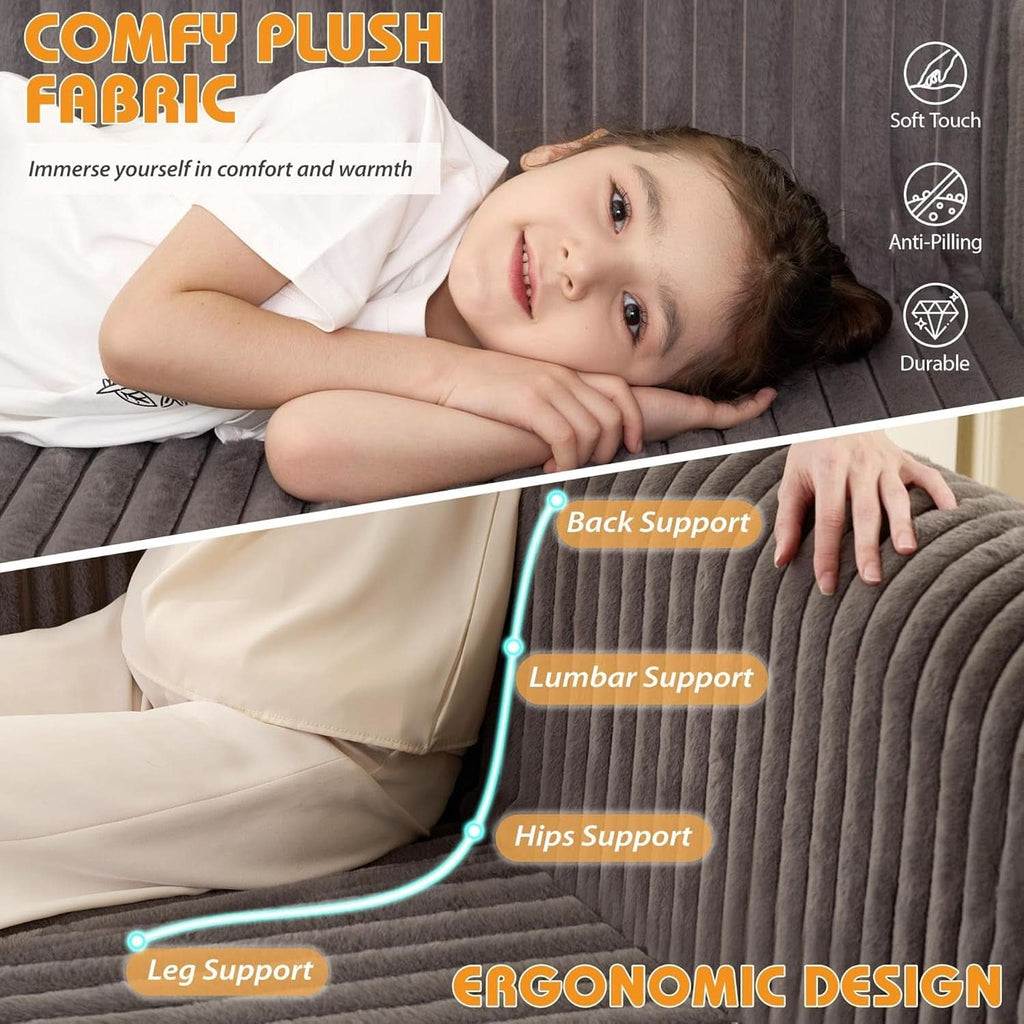 Convertible Folding Sofa Bed Comfy Multi-Functional Lounge Chair