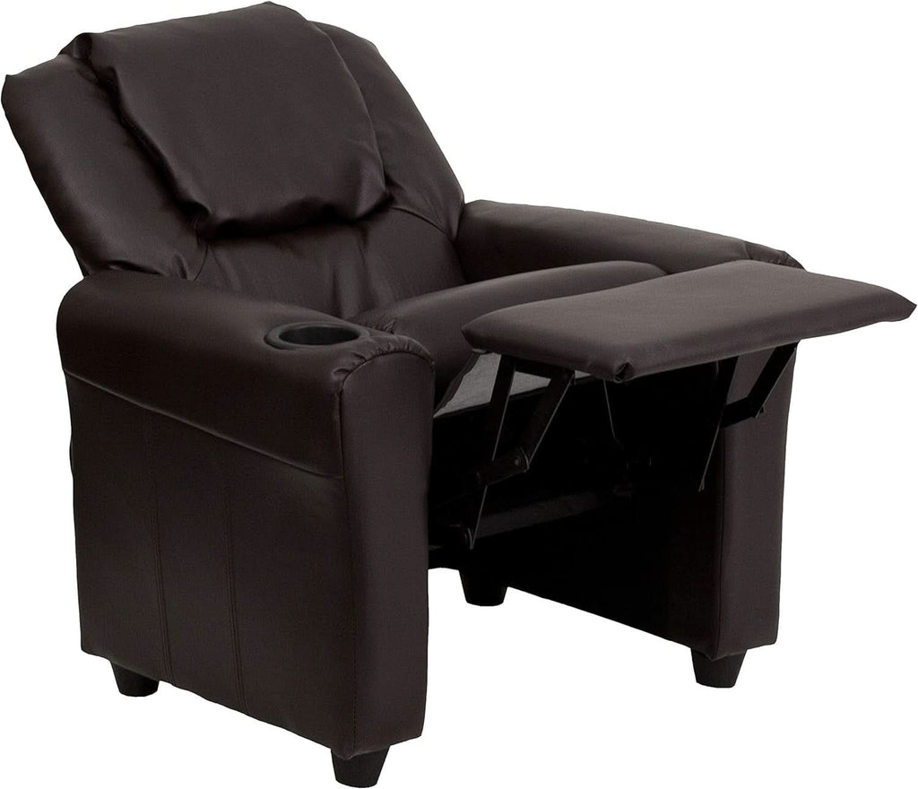 Vana Leathersoft Kids Recliner With Cup Holder And Headrest