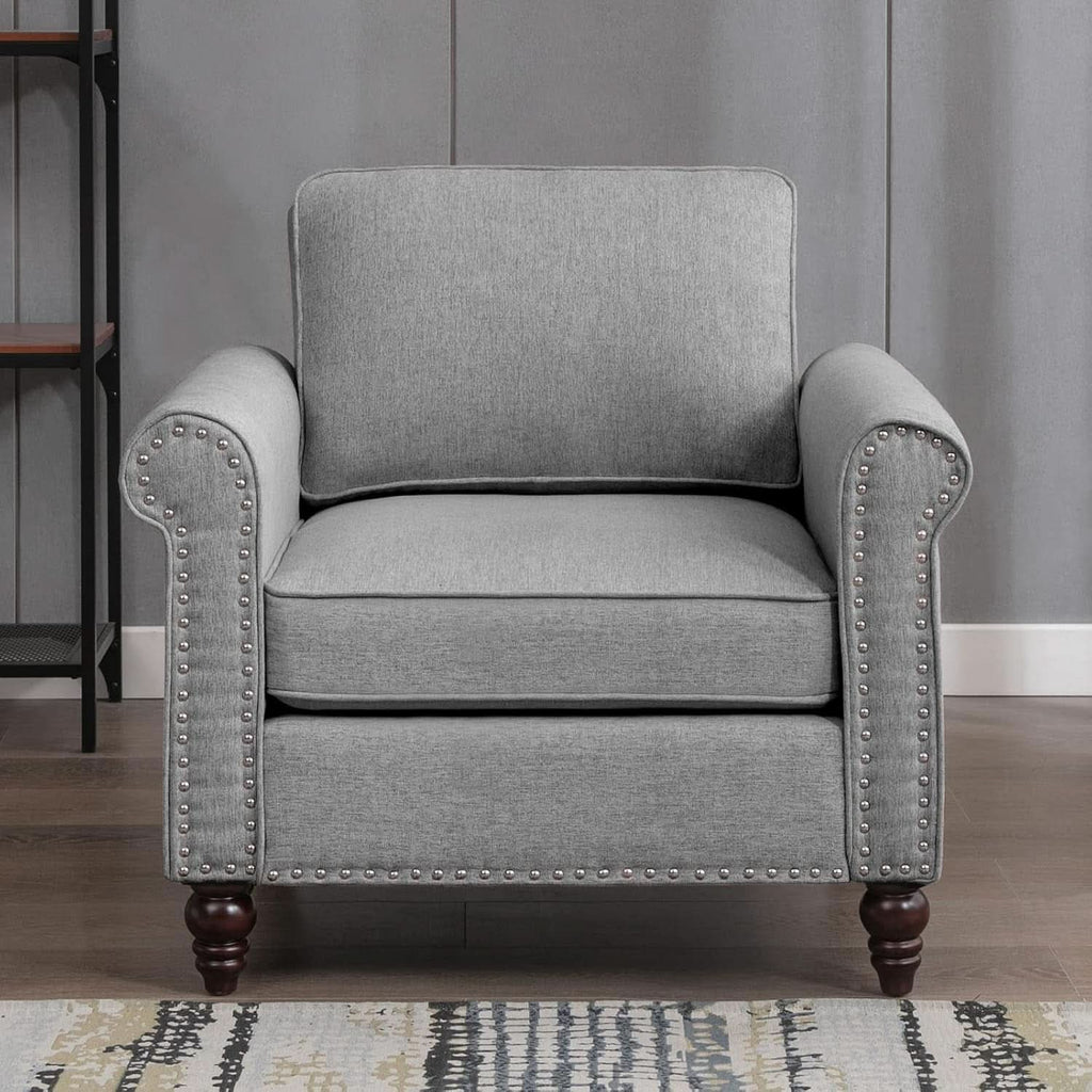 Light Grey Sofa, Loveseat, and Chair Set