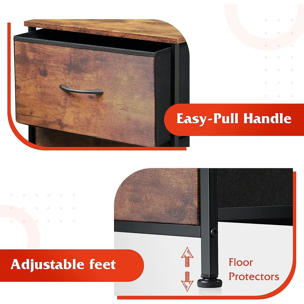 Four-Drawer Bedroom Dresser with Handles