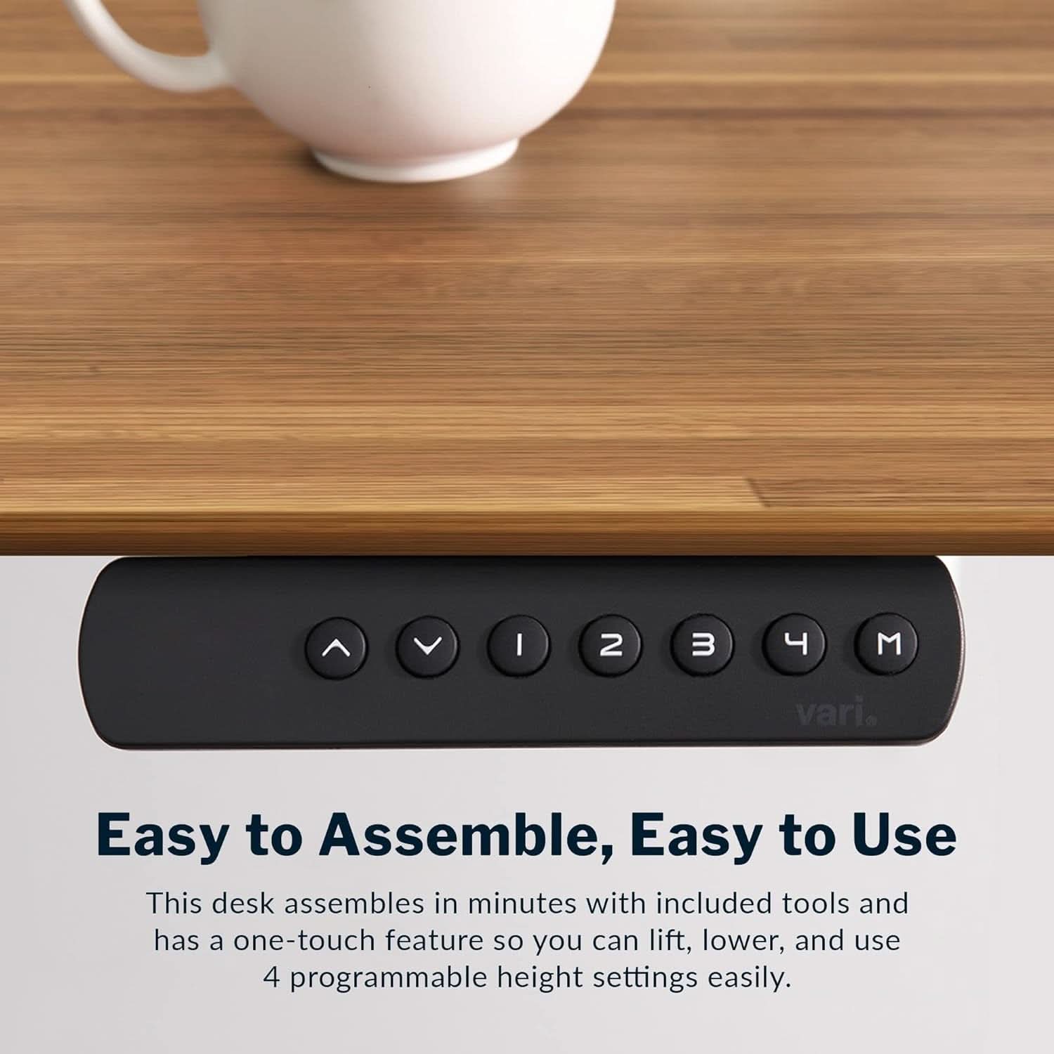 60-Inch Electric Standing Desk with Butcher Block Top