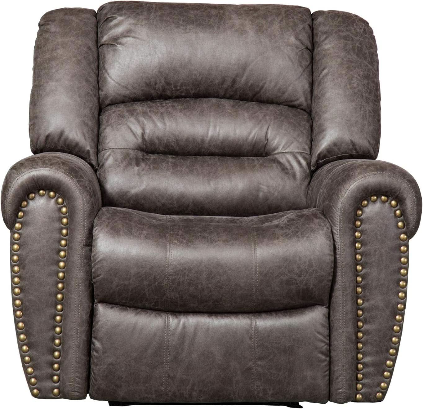 Electric Recliner Chair Smoky Gray With USB Port Theater