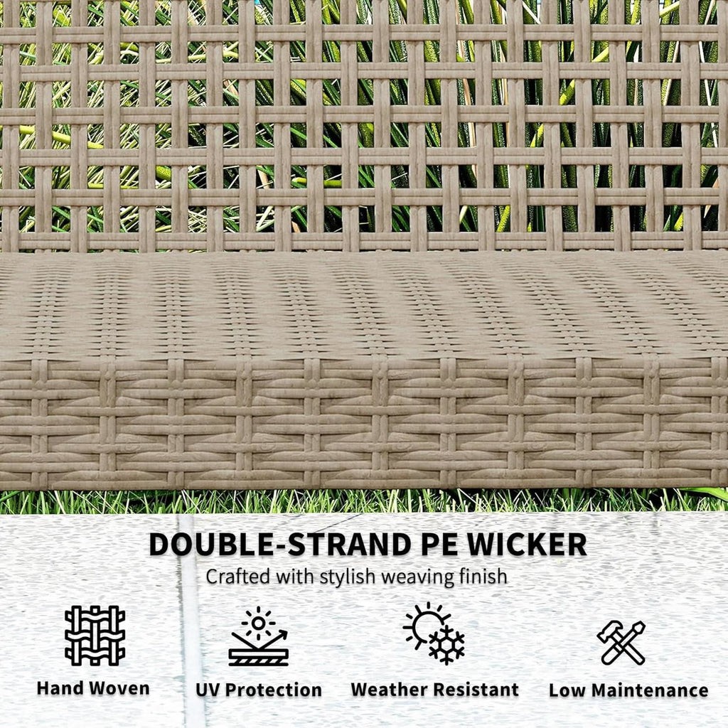 Wicker Outdoor Sofa for Three