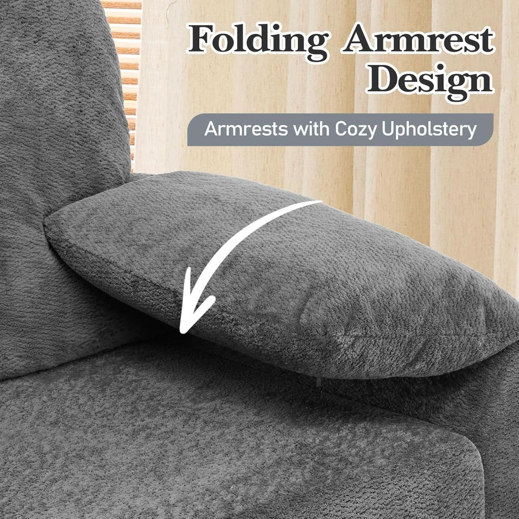 Convertible Sofa Bed With CloudLike Storage Chaise