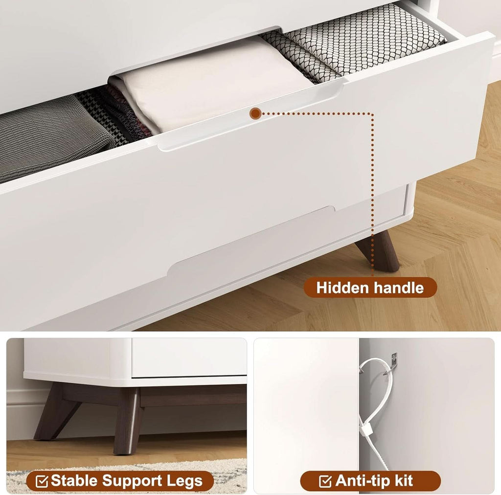 32 Inch Dresser With High Capacity Charging Station